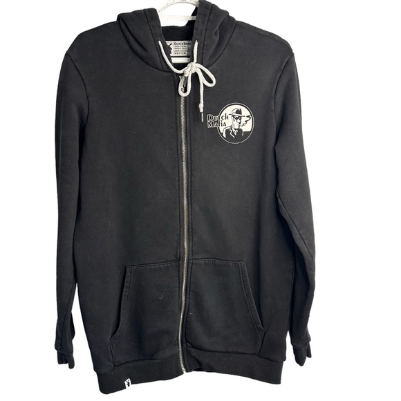 Dutch Bros SMALL VINTAGE Black Hoodie Zip Up Hoodie DUTCH MAFIA ‘92 DB